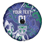 Personalized New Zealand Warriors Rugby Spare Tire Cover Urban Street Graffiti Style - Distressed Splatter Elements