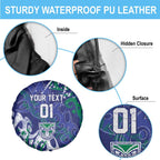Personalized New Zealand Warriors Rugby Spare Tire Cover Urban Street Graffiti Style - Distressed Splatter Elements