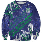 Personalized New Zealand Warriors Rugby Sweatshirt Urban Street Graffiti Style - Distressed Splatter Elements