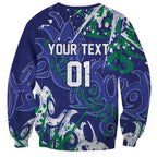 Personalized New Zealand Warriors Rugby Sweatshirt Urban Street Graffiti Style - Distressed Splatter Elements