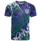 Personalized New Zealand Warriors Rugby T Shirt Urban Street Graffiti Style - Distressed Splatter Elements
