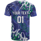 Personalized New Zealand Warriors Rugby T Shirt Urban Street Graffiti Style - Distressed Splatter Elements