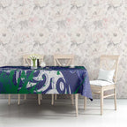 Personalized New Zealand Warriors Rugby Tablecloth Urban Street Graffiti Style - Distressed Splatter Elements