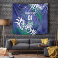 Personalized New Zealand Warriors Rugby Tapestry Urban Street Graffiti Style - Distressed Splatter Elements