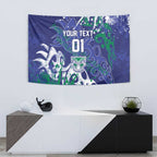 Personalized New Zealand Warriors Rugby Tapestry Urban Street Graffiti Style - Distressed Splatter Elements
