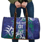 Personalized New Zealand Warriors Rugby Travel Bag Urban Street Graffiti Style - Distressed Splatter Elements
