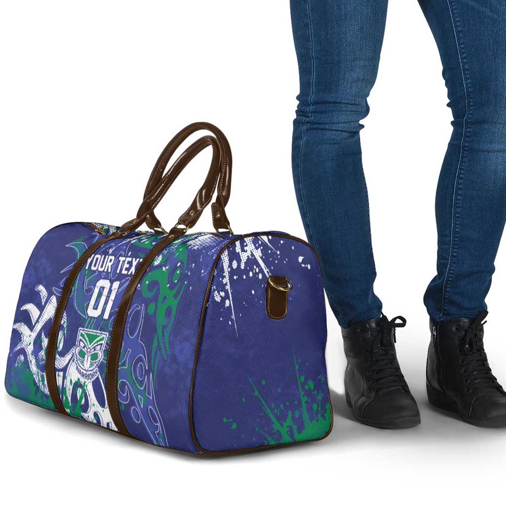 Personalized New Zealand Warriors Rugby Travel Bag Urban Street Graffiti Style - Distressed Splatter Elements