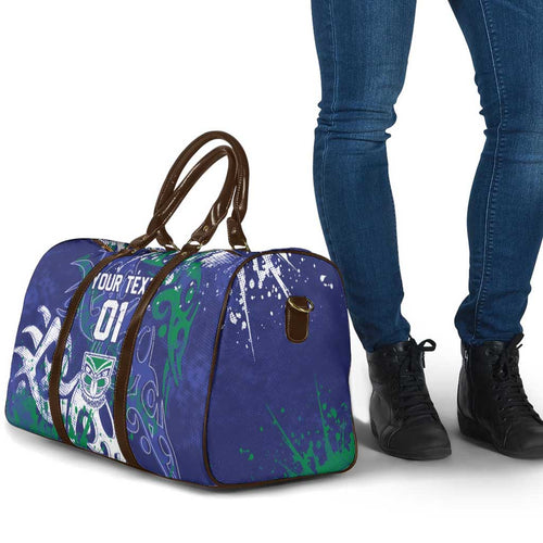 Personalized New Zealand Warriors Rugby Travel Bag Urban Street Graffiti Style - Distressed Splatter Elements