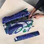 Personalized New Zealand Warriors Rugby Umbrella Urban Street Graffiti Style - Distressed Splatter Elements