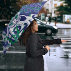 Personalized New Zealand Warriors Rugby Umbrella Urban Street Graffiti Style - Distressed Splatter Elements