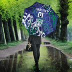 Personalized New Zealand Warriors Rugby Umbrella Urban Street Graffiti Style - Distressed Splatter Elements
