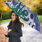 Personalized New Zealand Warriors Rugby Umbrella Urban Street Graffiti Style - Distressed Splatter Elements