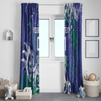 Personalized New Zealand Warriors Rugby Window Curtain Urban Street Graffiti Style - Distressed Splatter Elements