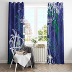 Personalized New Zealand Warriors Rugby Window Curtain Urban Street Graffiti Style - Distressed Splatter Elements