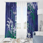 Personalized New Zealand Warriors Rugby Window Curtain Urban Street Graffiti Style - Distressed Splatter Elements
