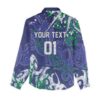 Personalized New Zealand Warriors Rugby Women Casual Shirt Urban Street Graffiti Style - Distressed Splatter Elements