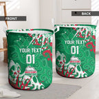 Personalized South Sydney Rabbitohs Rugby Laundry Basket Urban Street Graffiti Style - Distressed Splatter Elements