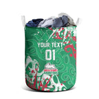 Personalized South Sydney Rabbitohs Rugby Laundry Basket Urban Street Graffiti Style - Distressed Splatter Elements