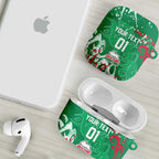 Personalized South Sydney Rabbitohs Rugby AirPods Case Urban Street Graffiti Style - Distressed Splatter Elements