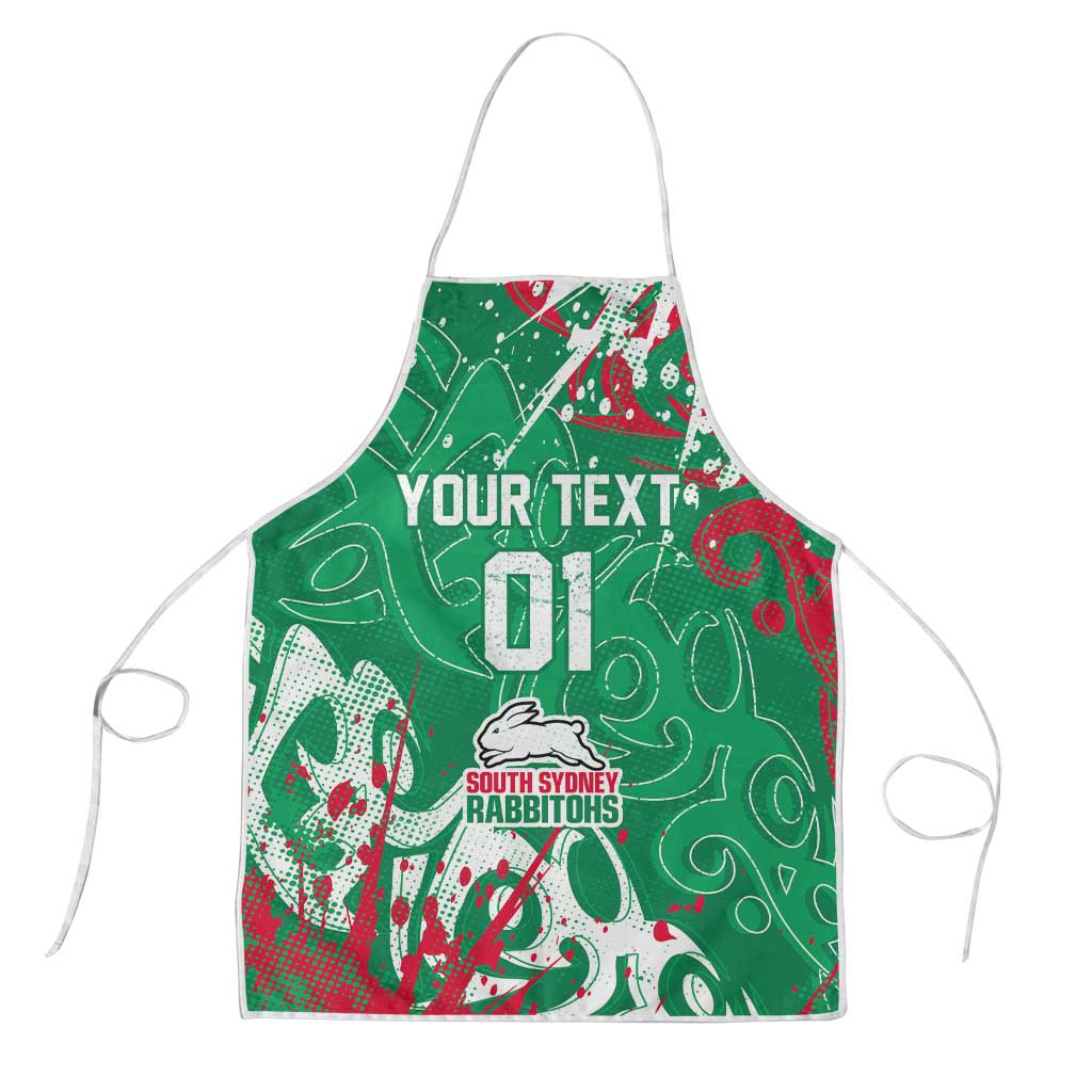 Personalized South Sydney Rabbitohs Rugby Apron Urban Street Graffiti Style - Distressed Splatter Elements