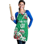 Personalized South Sydney Rabbitohs Rugby Apron Urban Street Graffiti Style - Distressed Splatter Elements