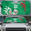 Personalized South Sydney Rabbitohs Rugby Auto Sun Shade Urban Street Graffiti Style - Distressed Splatter Elements