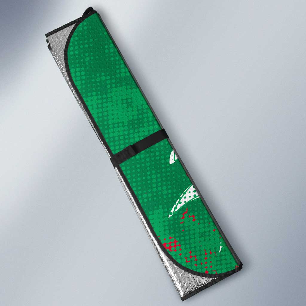 Personalized South Sydney Rabbitohs Rugby Auto Sun Shade Urban Street Graffiti Style - Distressed Splatter Elements