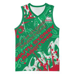 Personalized South Sydney Rabbitohs Rugby Basketball Jersey Urban Street Graffiti Style - Distressed Splatter Elements