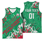 Personalized South Sydney Rabbitohs Rugby Basketball Jersey Urban Street Graffiti Style - Distressed Splatter Elements