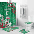 Personalized South Sydney Rabbitohs Rugby Bathroom Set Urban Street Graffiti Style - Distressed Splatter Elements