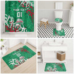 Personalized South Sydney Rabbitohs Rugby Bathroom Set Urban Street Graffiti Style - Distressed Splatter Elements