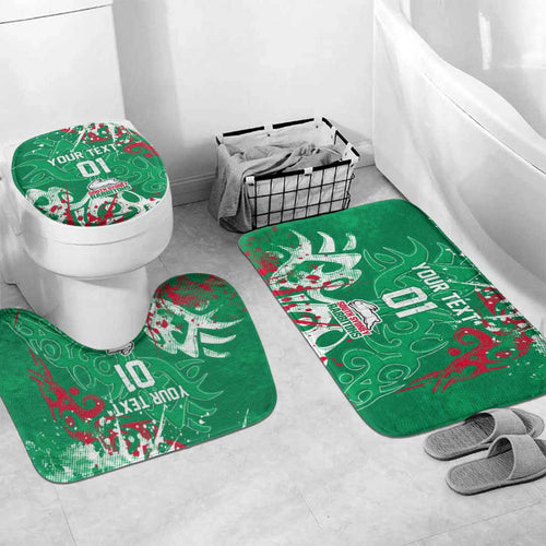 Personalized South Sydney Rabbitohs Rugby Bathroom Set Urban Street Graffiti Style - Distressed Splatter Elements