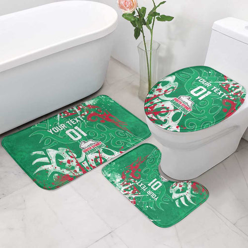 Personalized South Sydney Rabbitohs Rugby Bathroom Set Urban Street Graffiti Style - Distressed Splatter Elements