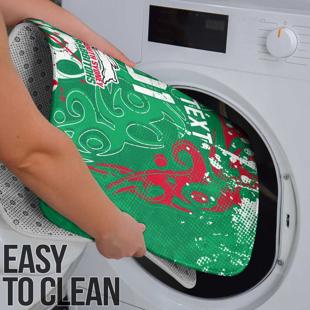 Personalized South Sydney Rabbitohs Rugby Bathroom Set Urban Street Graffiti Style - Distressed Splatter Elements