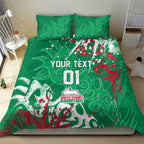 Personalized South Sydney Rabbitohs Rugby Bedding Set Urban Street Graffiti Style - Distressed Splatter Elements