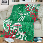 Personalized South Sydney Rabbitohs Rugby Blanket Urban Street Graffiti Style - Distressed Splatter Elements