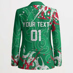 Personalized South Sydney Rabbitohs Rugby Blazer Urban Street Graffiti Style - Distressed Splatter Elements