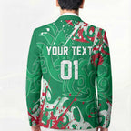 Personalized South Sydney Rabbitohs Rugby Blazer Urban Street Graffiti Style - Distressed Splatter Elements