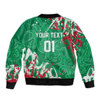 Personalized South Sydney Rabbitohs Rugby Bomber Jacket Urban Street Graffiti Style - Distressed Splatter Elements