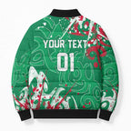 Personalized South Sydney Rabbitohs Rugby Bomber Puffer Jacket Urban Street Graffiti Style - Distressed Splatter Elements