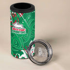Personalized South Sydney Rabbitohs Rugby 4 in 1 Can Cooler Tumbler Urban Street Graffiti Style - Distressed Splatter Elements
