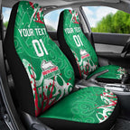 Personalized South Sydney Rabbitohs Rugby Car Seat Cover Urban Street Graffiti Style - Distressed Splatter Elements