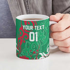Personalized South Sydney Rabbitohs Rugby Ceramic Mug Urban Street Graffiti Style - Distressed Splatter Elements