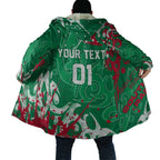 Personalized South Sydney Rabbitohs Rugby Cloak Urban Street Graffiti Style - Distressed Splatter Elements