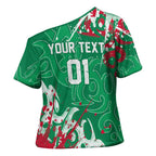 Personalized South Sydney Rabbitohs Rugby Cross Shoulder Shirt Urban Street Graffiti Style - Distressed Splatter Elements