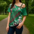 Personalized South Sydney Rabbitohs Rugby Cross Shoulder Shirt Urban Street Graffiti Style - Distressed Splatter Elements