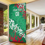 Personalized South Sydney Rabbitohs Rugby Door Cover Urban Street Graffiti Style - Distressed Splatter Elements