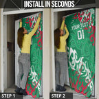 Personalized South Sydney Rabbitohs Rugby Door Cover Urban Street Graffiti Style - Distressed Splatter Elements