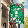 Personalized South Sydney Rabbitohs Rugby Garden Flag Urban Street Graffiti Style - Distressed Splatter Elements