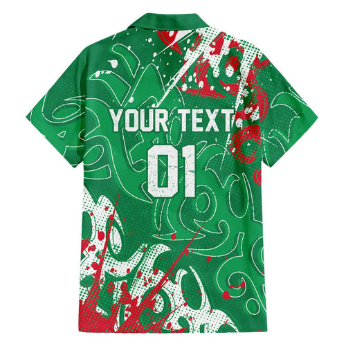 Personalized South Sydney Rabbitohs Rugby Hawaiian Shirt Urban Street Graffiti Style - Distressed Splatter Elements